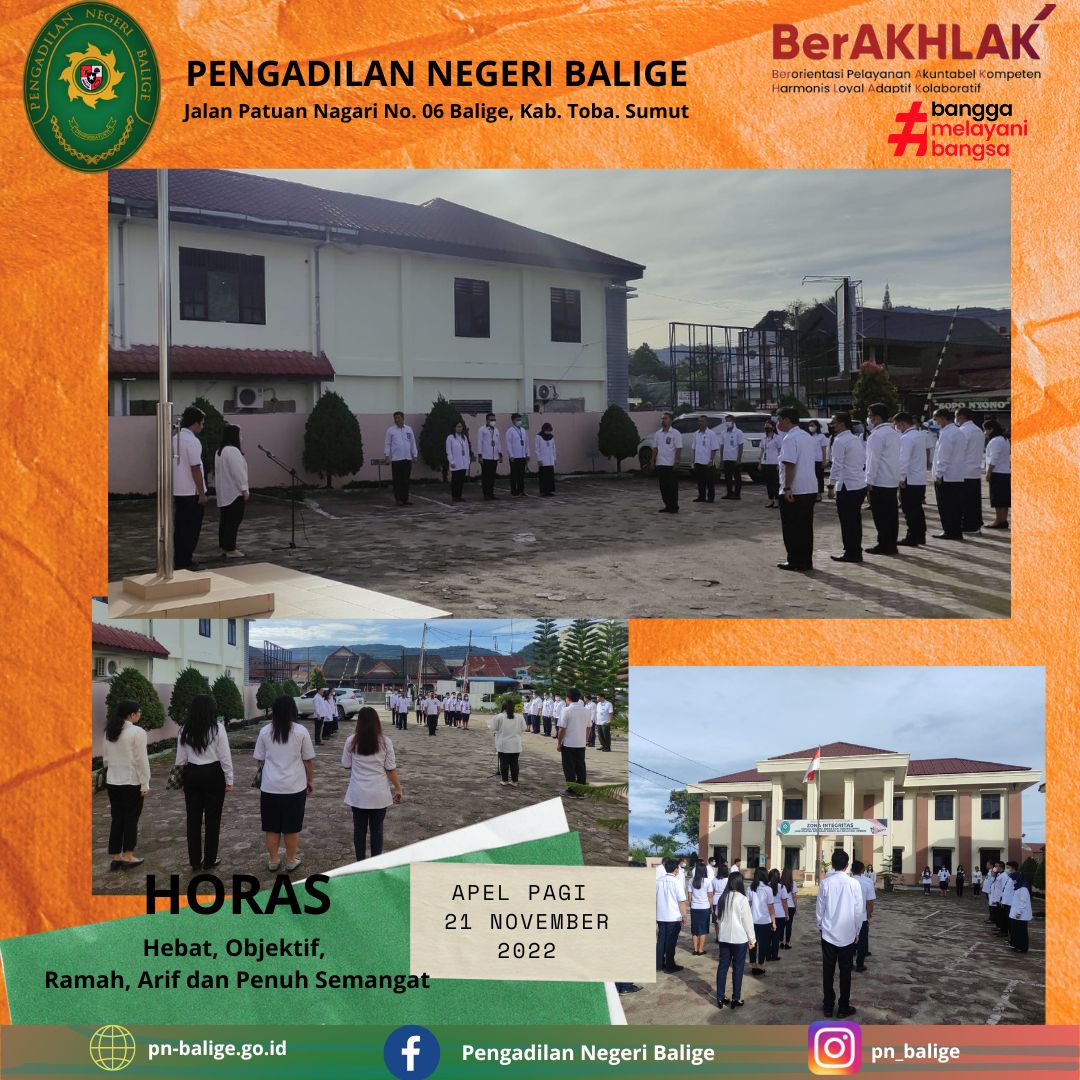 APEL PAGI PENGADILAN NEGERI BALIGE 21 NOVEMBER 2022